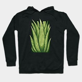 Vintage doodle illustration of Aloe vera Hoodie